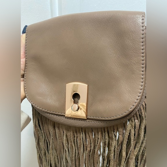 Botkier Beige Fringe Adjustable Crossbody Bag - Picture 2 of 5